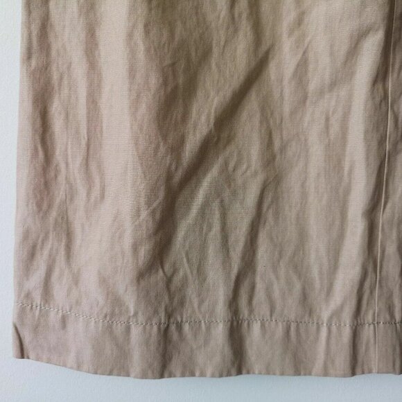 NWT EILEEN FISHER Beige Organic Cotton Steel Wide Leg Ankle Pants 6 - Picture 3 of 7